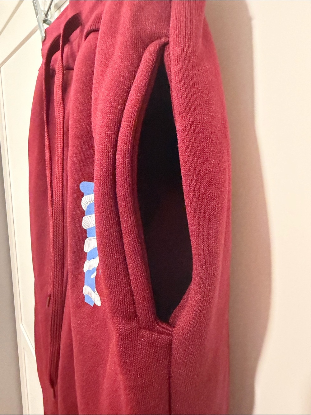 Kids/Teen Vlone Burgundy Jogger Sweatpants with Side Logo - Picture 5 of 8